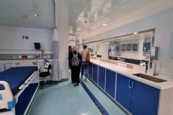 Bild av sjuksköterskeexpedition ombord på skeppet.