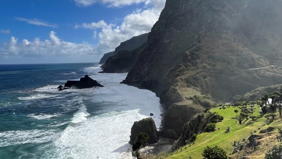 Utsikten över vattnet på Madeira. Foto: Privat