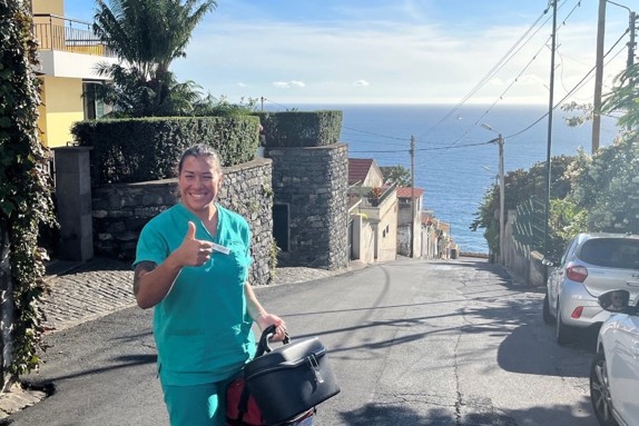 Natalie på utbyte i Madeira. Foto: Privat
