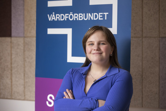 Marlene Juhl, ordförande Vårdförbundet student. Foto: Ulf Huett