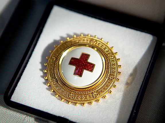 The Swedish Red Cross University brooch.